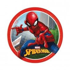 Lėkštutės popierinės Žmogus voras "Spiderman Crime Fighter" (8vnt./23cm)