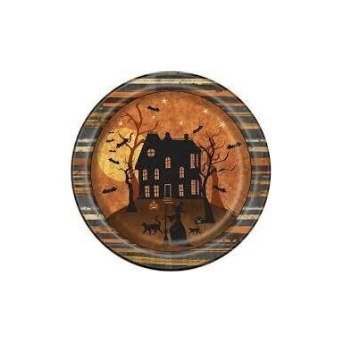 Lėkštutės "Full moon halloween" (8 vnt./22cm)