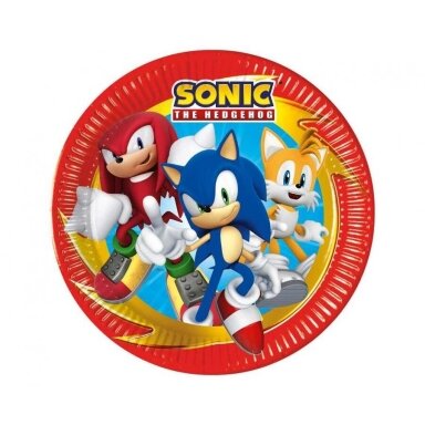 Lėkštutės popierinės su Ežiukas Sonikas "Sonic" (8vnt./23cm) Lėkštutės popierinės su Ežiukas Sonikas "Sonic" (8vnt./23cm)