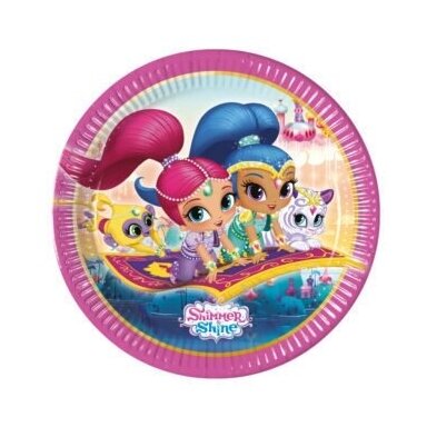 Lėkštutės "Shimmer and Shine" (8 vnt./23cm)
