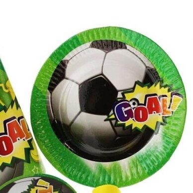 Lėkštutės "Futbolas GOAL" (6 vnt./18 cm) Lėkštutės "Futbolas GOAL" (6 vnt./18 cm)