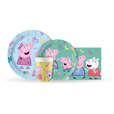 Paper plates Peppa Pig (Hasbro), next generation, 23 cm, 8 pcs (plastic-free) 1 Paper plates Peppa Pig (Hasbro), next generation, 23 cm, 8 pcs (plastic-free) 1