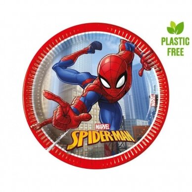 Lėkštutės popierinės "Spiderman Crime Fighter" (8 vnt./20 cm)