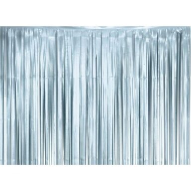 Matinė melsva dekoratyvinė užuolaida „Lietutis“ 100 x 200 cm – fotosienelės dekoracija šventėms