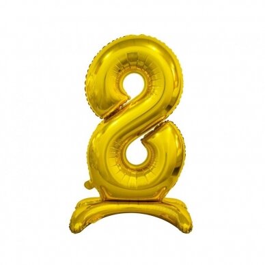 B&C standing foil balloon Digit 8, gold, 74 cm B&C standing foil balloon Digit 8, gold, 74 cm
