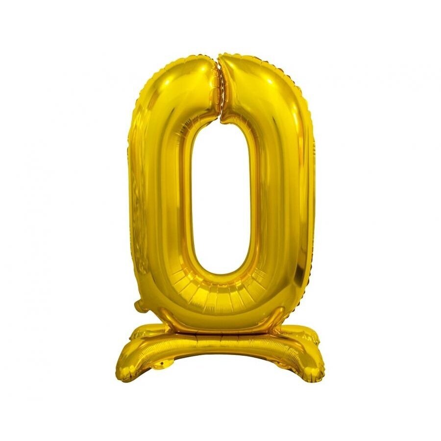 B&C standing foil balloon Digit 0, gold, 74 cm B&C standing foil balloon Digit 0, gold, 74 cm