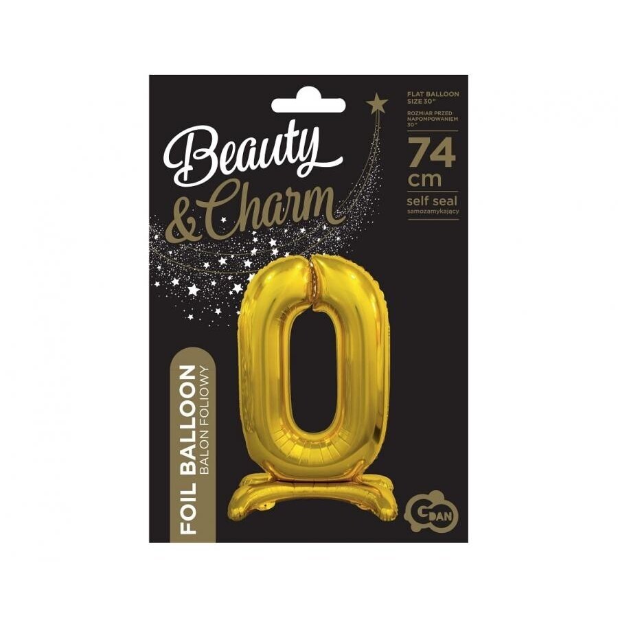 B&C standing foil balloon Digit 0, gold, 74 cm 1 B&C standing foil balloon Digit 0, gold, 74 cm 1
