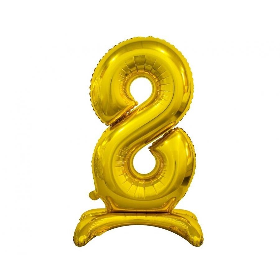 B&C standing foil balloon Digit 8, gold, 74 cm B&C standing foil balloon Digit 8, gold, 74 cm