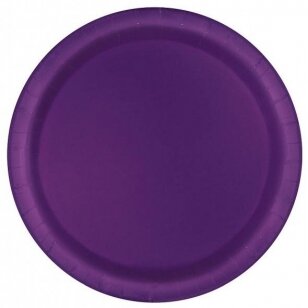 Popierinės lėkštutės, tamsiai violetinės (16 vnt./22 cm)