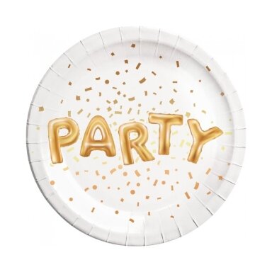 Popierinės lėkštutės "Party" (8 vnt./23 cm) Popierinės lėkštutės "Party" (8 vnt./23 cm)