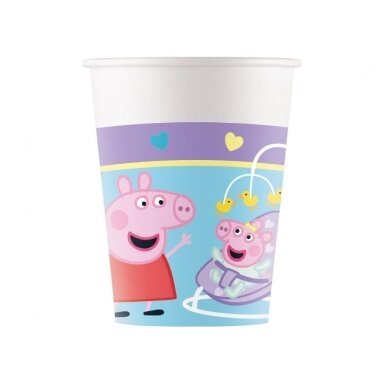 Popieriniai puodeliai „Peppa Pig“ 200 ml (8 vnt.) – Kiaulytės Pepos gimtadienio puodeliai Popieriniai puodeliai „Peppa Pig“ 200 ml (8 vnt.) – Kiaulytės Pepos gimtadienio puodeliai