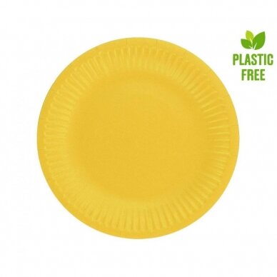 Paper plates solid colour, yellow, 18 cm, 6 pcs Paper plates solid colour, yellow, 18 cm, 6 pcs