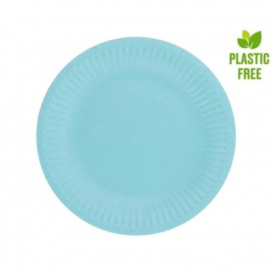 Paper plates Solid colour, light blue, 18 cm, 6 pcs Paper plates Solid colour, light blue, 18 cm, 6 pcs