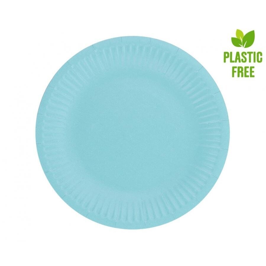 Paper plates Solid colour, light blue, 18 cm, 6 pcs Paper plates Solid colour, light blue, 18 cm, 6 pcs