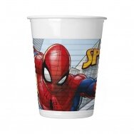 Puodeliai plastikiniai Žmogus voras "Spiderman Crime Fighter" (8vnt/200ml)