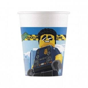 Puodeliai popieriniai "Lego City" (8vnt/200ml)