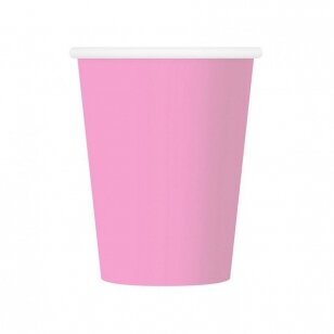 Puodeliai popieriniai, rožiniai (6 vnt./270 ml)
