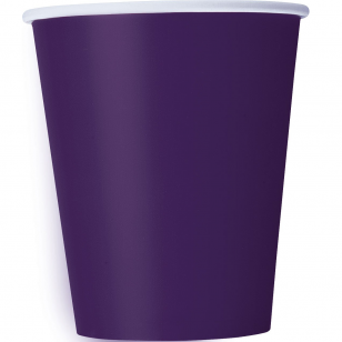Puodeliai popieriniai vienspalviai, tamsiai violetiniai (14vnt./270 ml)