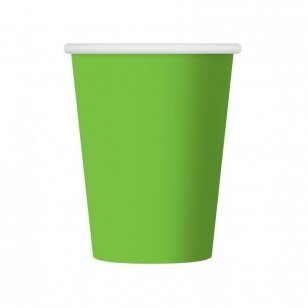 Puodeliai popieriniai vienspalviai, žali ( 6vnt./250 ml )