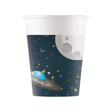 Puodeliai popieriniai "Raketa kosmose" (8vnt/200ml) Puodeliai popieriniai "Raketa kosmose" (8vnt/200ml)