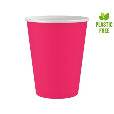 Puodeliai popieriniai, ryškūs rožiniai (6 vnt./250 ml) Puodeliai popieriniai, ryškūs rožiniai (6 vnt./250 ml)