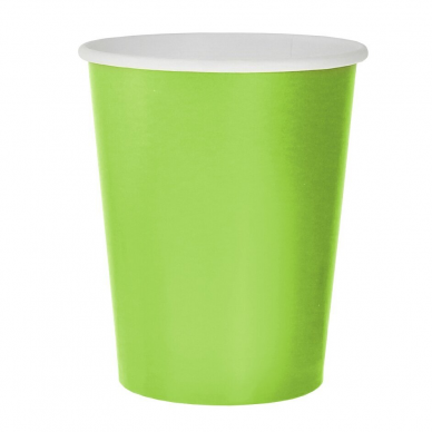 Paper cups, solid colour pistachio, 270 ml / 14 pcs Paper cups, solid colour pistachio, 270 ml / 14 pcs