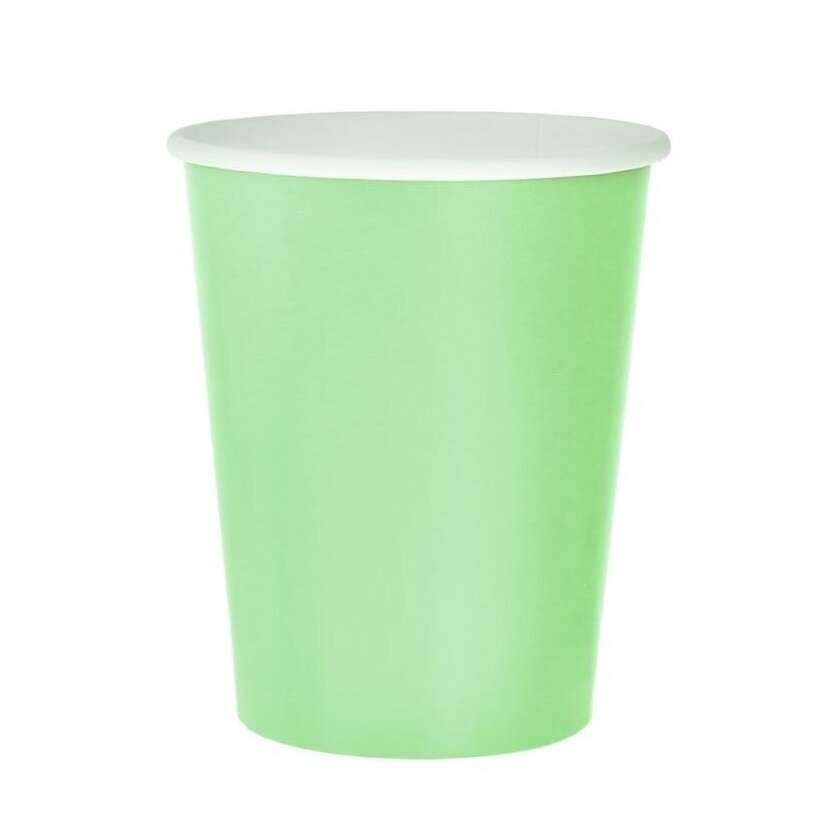 Paper cups solid colour mint, 270 ml / 14 pcs. Paper cups solid colour mint, 270 ml / 14 pcs.