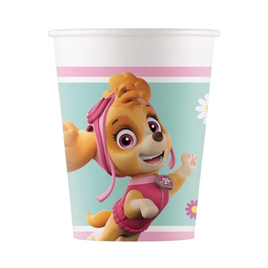 Puodeliai popieriniai "Paw Patrol Skye and Everest" (8vnt/200ml) Puodeliai popieriniai "Paw Patrol Skye and Everest" (8vnt/200ml)
