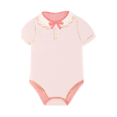 Pink “Baby Bodysuit” Napkins for Baby Shower and Gender Reveal Party (10 pcs) Pink “Baby Bodysuit” Napkins for Baby Shower and Gender Reveal Party (10 pcs)