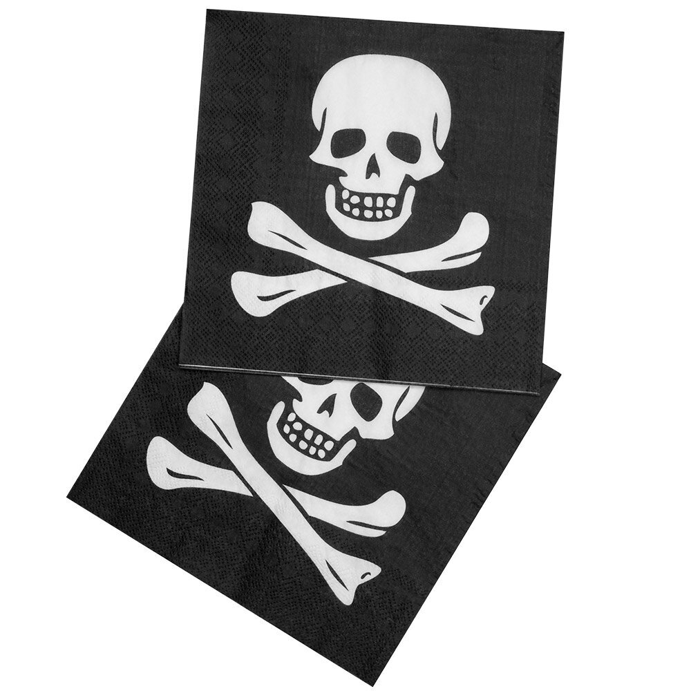 Paper napkins black with scull 12 pcs. Paper napkins black with scull 12 pcs.