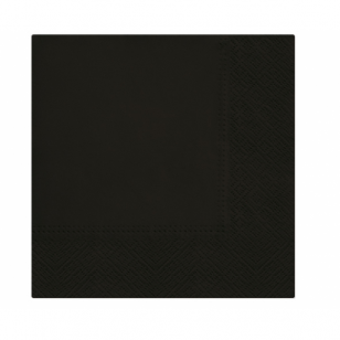 Servetėlės, juodos (20 vnt./33x33 cm)