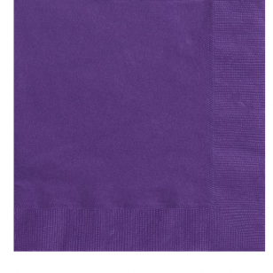 Servetėlės, tamsiai violetinės (20 vnt./33x33 cm)