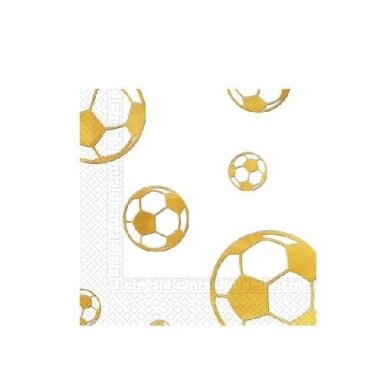 Servetėlės "Auksinis futbolas" (15vnt/33x33cm)