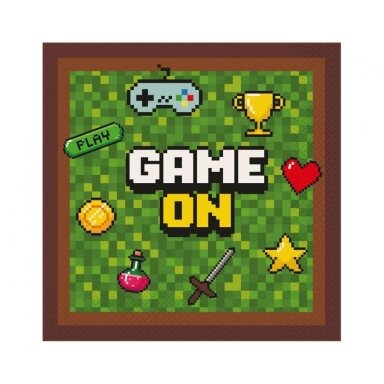Servetėlės kompiuteriniai žaidimai tema "Game on" (20vnt/33x33cm) Servetėlės kompiuteriniai žaidimai tema "Game on" (20vnt/33x33cm)