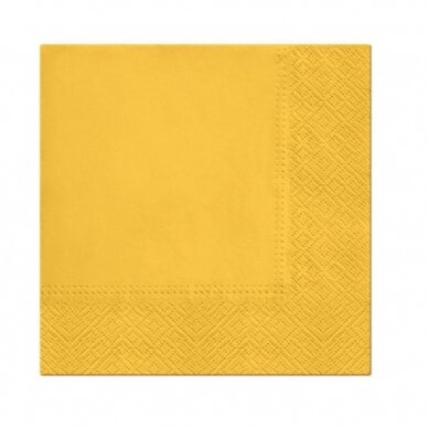 Servetėlės, geltonos (20 vnt./33x33 cm) Servetėlės, geltonos (20 vnt./33x33 cm)