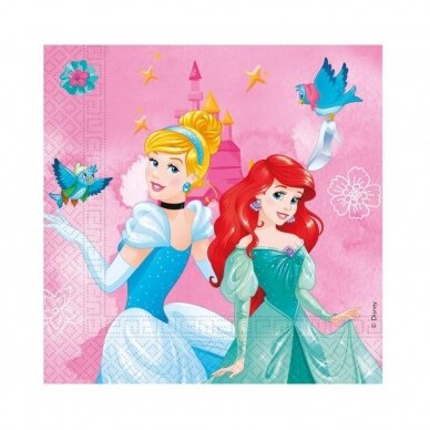 Servetėlės su princesėmis "Princess Live Your Story" (20vnt/33x33cm) 1 Servetėlės su princesėmis "Princess Live Your Story" (20vnt/33x33cm) 1