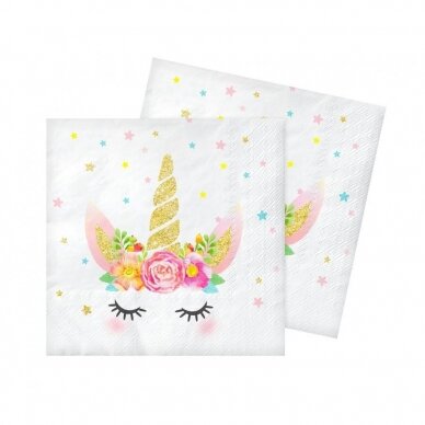 Unicorn paper napkins, 33x33 cm, 20 pcs Unicorn paper napkins, 33x33 cm, 20 pcs