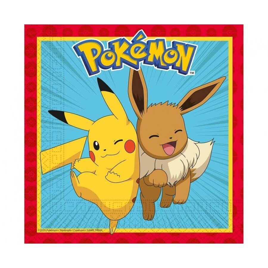 Napkins "Pokémon" – paper napkins for children's birthdays (20 pcs., 33x33 cm)