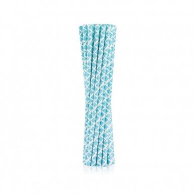 Drinking paper straws, blue lace, 6x197 mm / 12 pcs Drinking paper straws, blue lace, 6x197 mm / 12 pcs