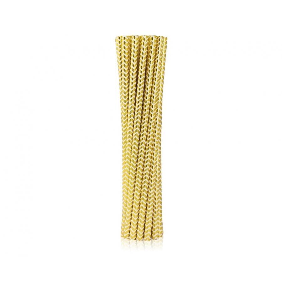 Drinking paper straws, gold chevron, 6x197 mm / 12 pcs Drinking paper straws, gold chevron, 6x197 mm / 12 pcs
