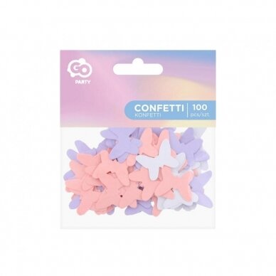 Stalo konfeti "Drugeliai", rausvi violetiniai (12 g) 1 Stalo konfeti "Drugeliai", rausvi violetiniai (12 g) 1