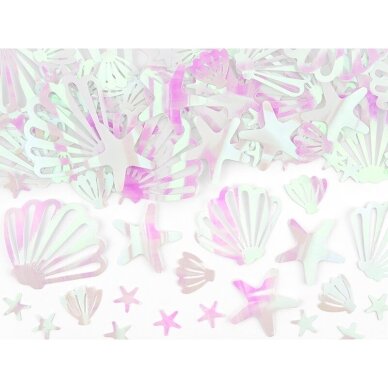 Stalo konfeti jūros tema „Kriauklės ir jūrų žvaigždės“, 1,5–5,5 cm, 23 g Stalo konfeti jūros tema „Kriauklės ir jūrų žvaigždės“, 1,5–5,5 cm, 23 g