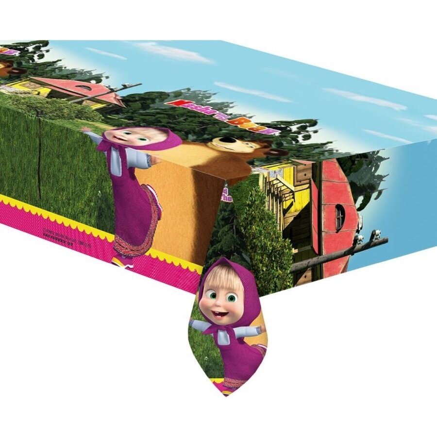 Plastic tablecloth "Masha and the Bear" 120x180 cm Plastic tablecloth "Masha and the Bear" 120x180 cm