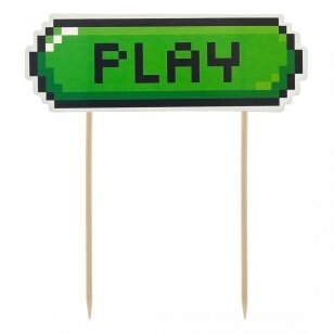Torto dekoracija kompiuteriniai žaidimai "Play", žalia
