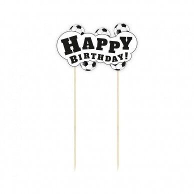 Cake topper Football - Happy Birthday, 13x19 cm 1