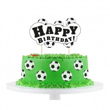 Cake topper Football - Happy Birthday, 13x19 cm Cake topper Football - Happy Birthday, 13x19 cm