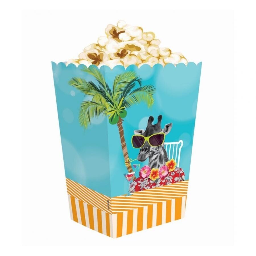 Popcorn container "Hawaii Party", 4 pcs Popcorn container "Hawaii Party", 4 pcs