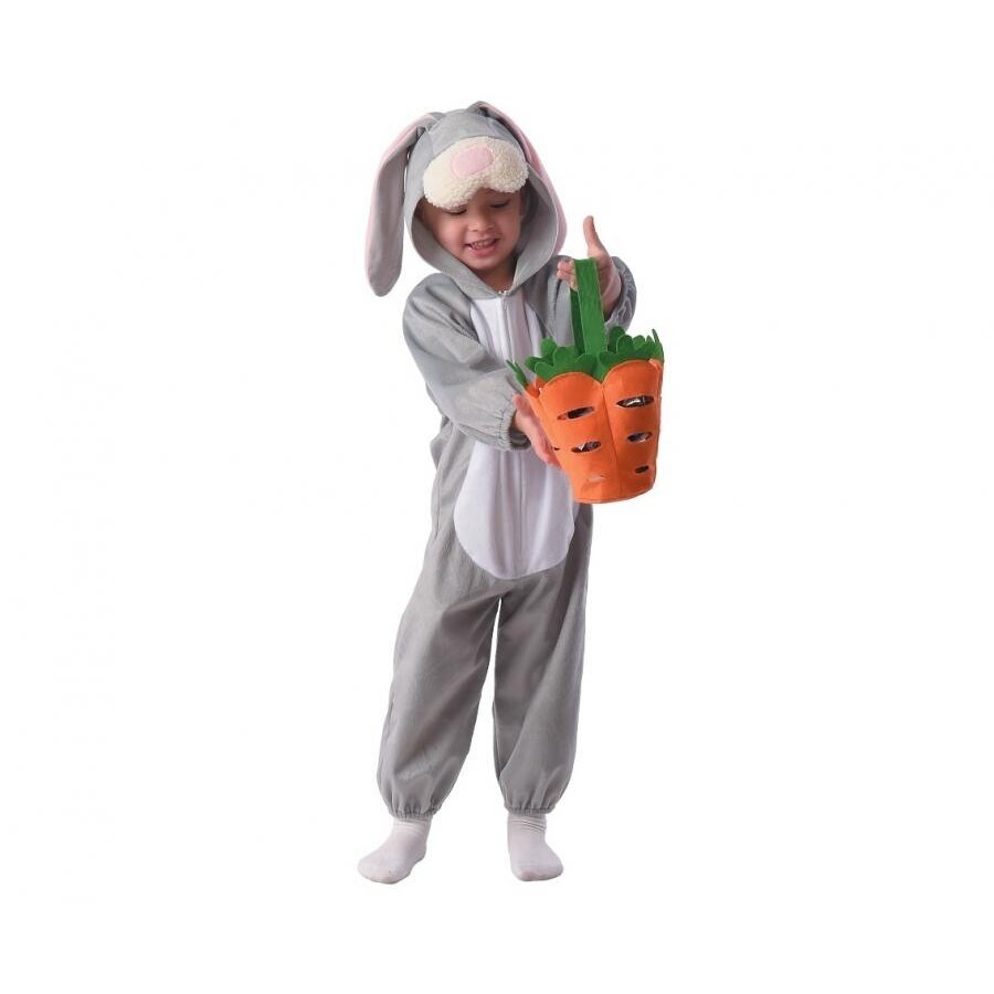 Role play-set for child Grey Bunny (jumpsuit with hood, bag), size 92/104 cm Role play-set for child Grey Bunny (jumpsuit with hood, bag), size 92/104 cm