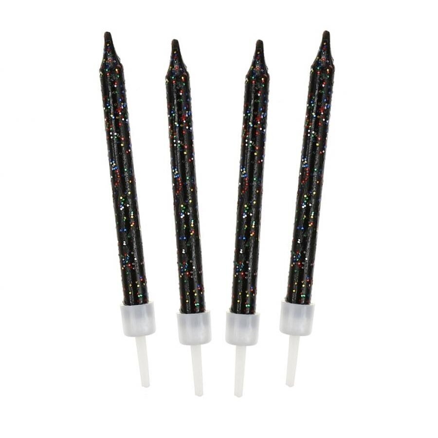 Black Glitter candles, 12/12 Black Glitter candles, 12/12